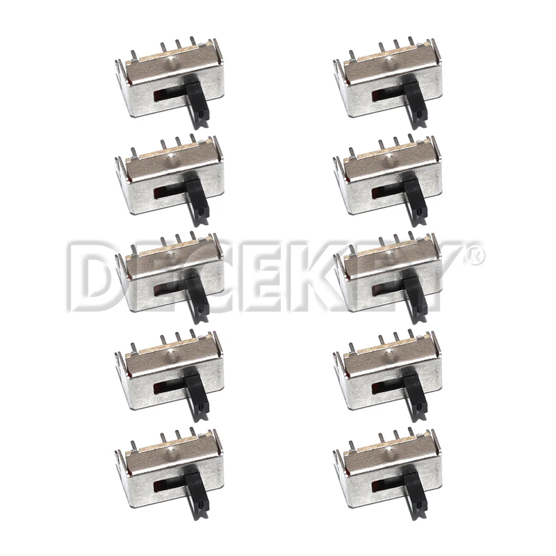 10PCS SS23D07 8 PINS 3 Position 2P3T Toggle Switch Double Vertical Sliding Switch Handle Length 5MM Bracket