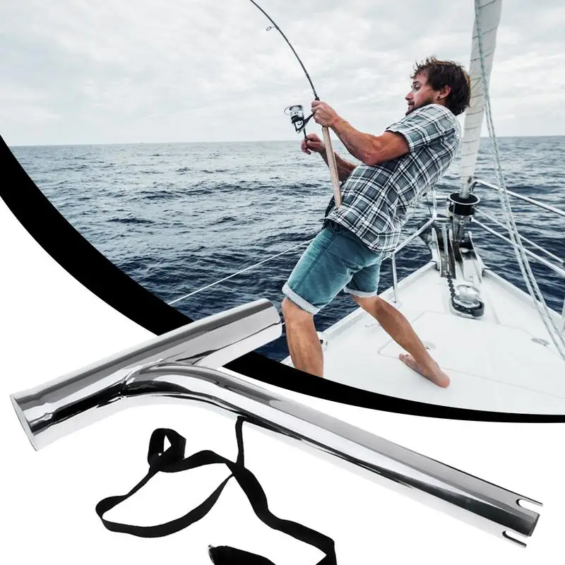 

1PC Fishing Rod Holders Silver Highly Polished Stainless Steel Outrigger Fishing Rod Holder Stylish Boat Accessories