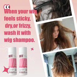 Wig Shampoo Professional Wig Solution for Human and Synthetic Hair Wig Braided Hair Pieces To Clean, Restore and Nourish Hair