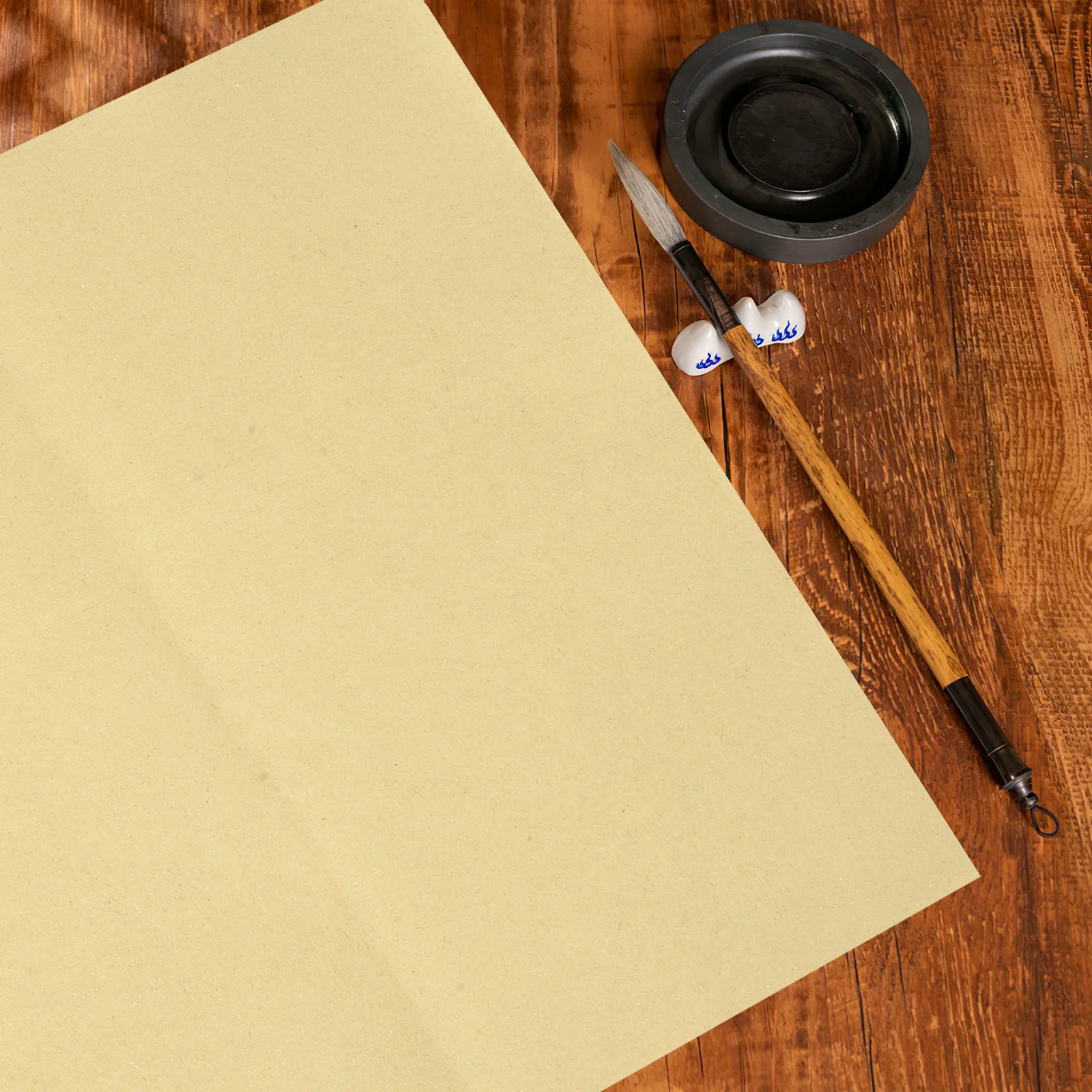 

Calligraphy Practice Paper 50 Sheets Chinese Xuan Paper Deckle Edge Handwriting Art Stationery Lightweight Portable