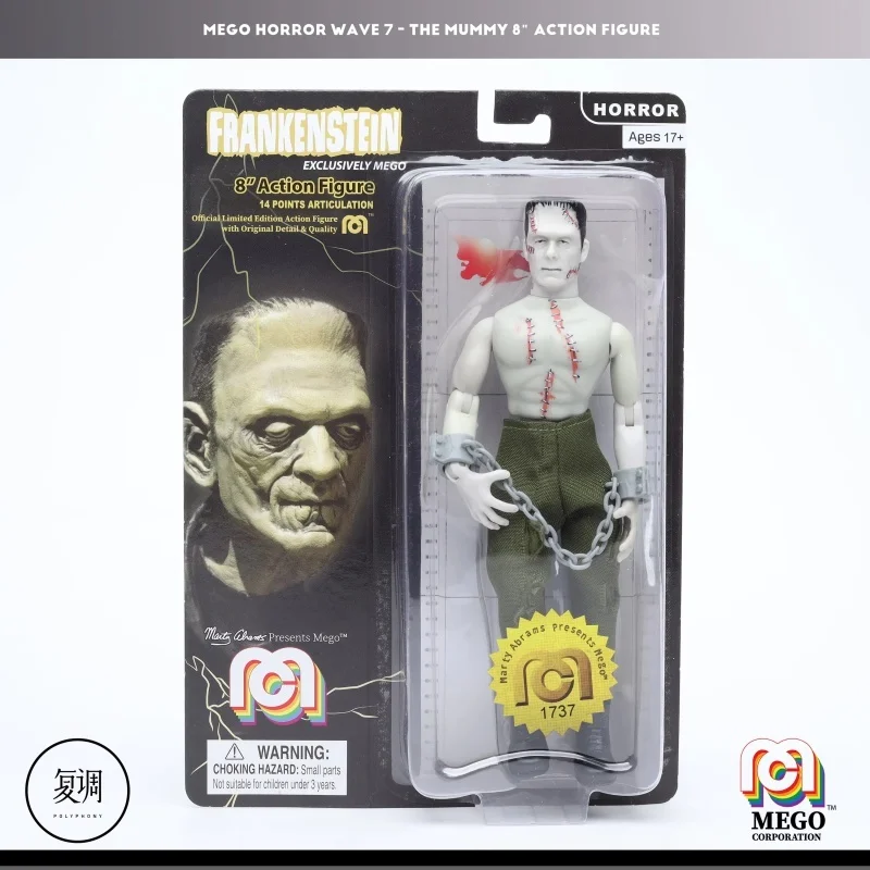 In Stock: Mego Frankenstein'S Monster (Glow-In-The-Dark Version) - 8-Inch, Blister Card, Articulated Collectible For Gift