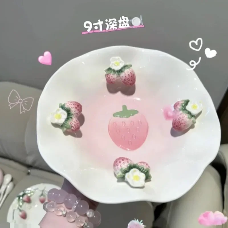 Color relief three-dimensional ceramic plate Dim sum  Cake  Salad