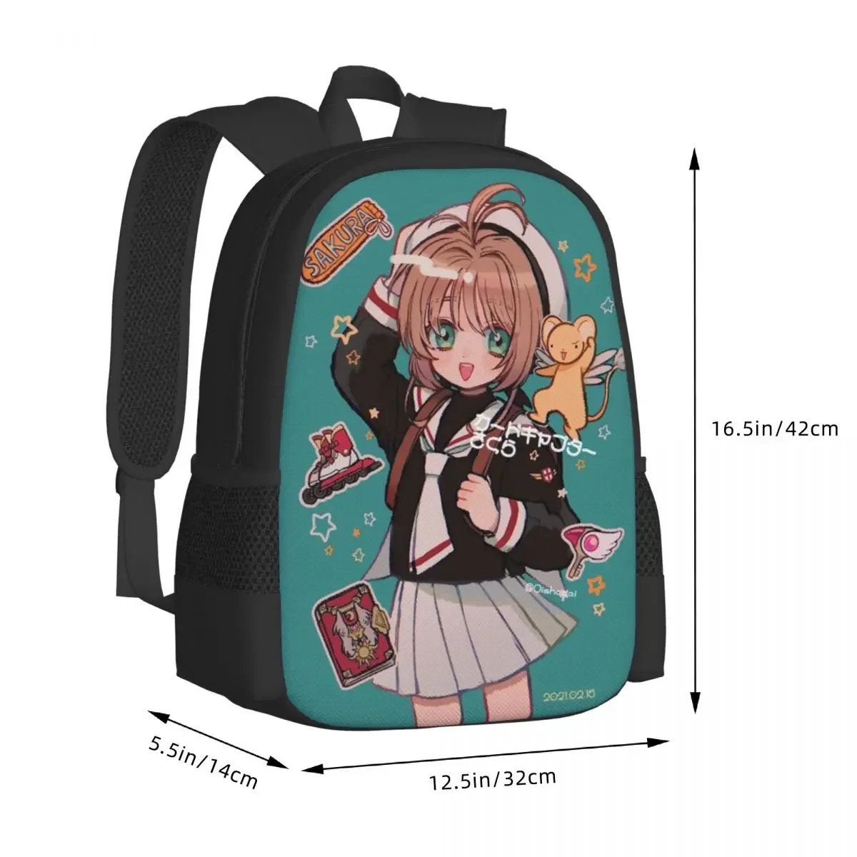 Anime Cardcaptor Sakura Travel Laptop Backpack, Business College School Computer Bag Gift for Men & Women