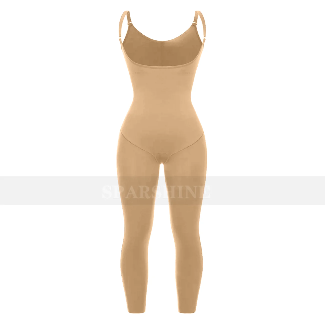 Fajas Women\'s Shapewear Bodysuit With Tightening Straps Sleeveless Bare Chest Jumpsuit Tummy Control Traceless Body Shaper