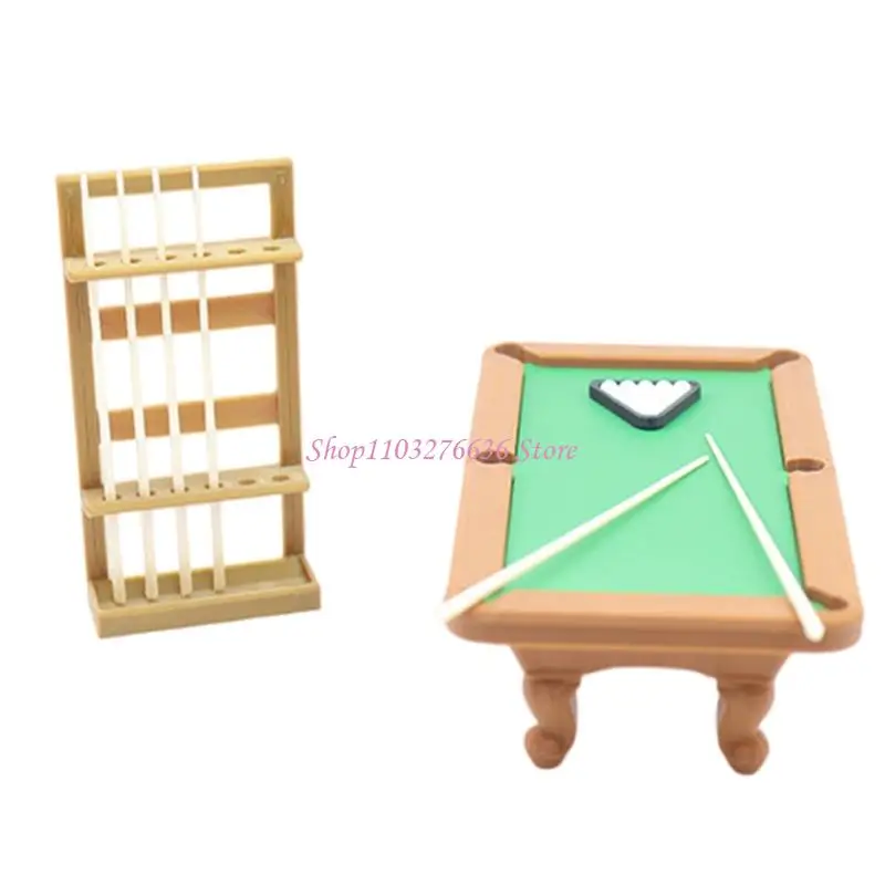 

R6FD Tiny 3D Printed Billiard Table Toy For Kids Includes Balls And Cues Creative Role Playing Activities