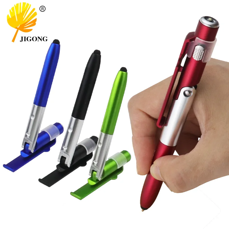 4 in 1 Multi Functional Phone Stand Simple and lightweight with LED Folding Lamp And Pen Touch Capacitive Screen Ballpoint Pen