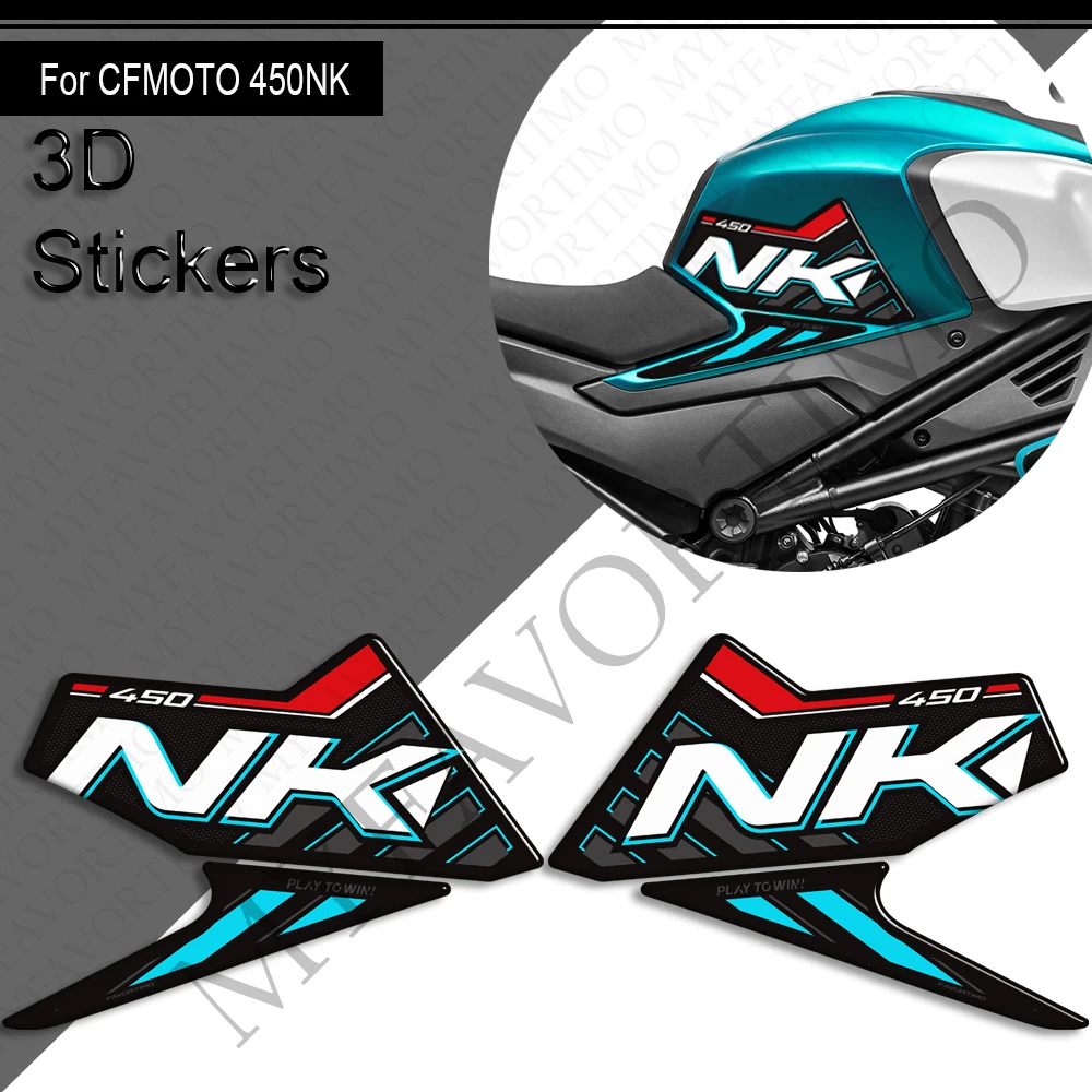 ﻿   ل CFMOTO CF MOTO 450NK 450 NK خزان للدراجة النارية وسادة الجانب القبضات الغاز زيت الوقود الركبة حامي ملصقات الشارات 2024 2025