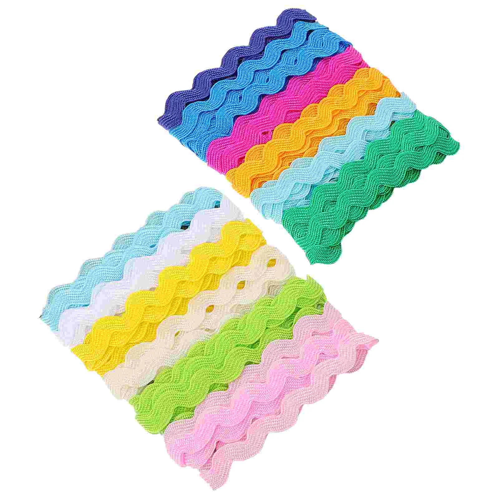 

2 Roll Ribbons for Crafts Fabric Lace Wavy Decorative Belt Accessories Shape Colorful Baby