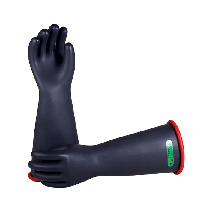 

2025Made in China Dielectric Insulation Gloves Class 00 0 1 2 3 4 Rubber Latex Electric Insulating Gloves