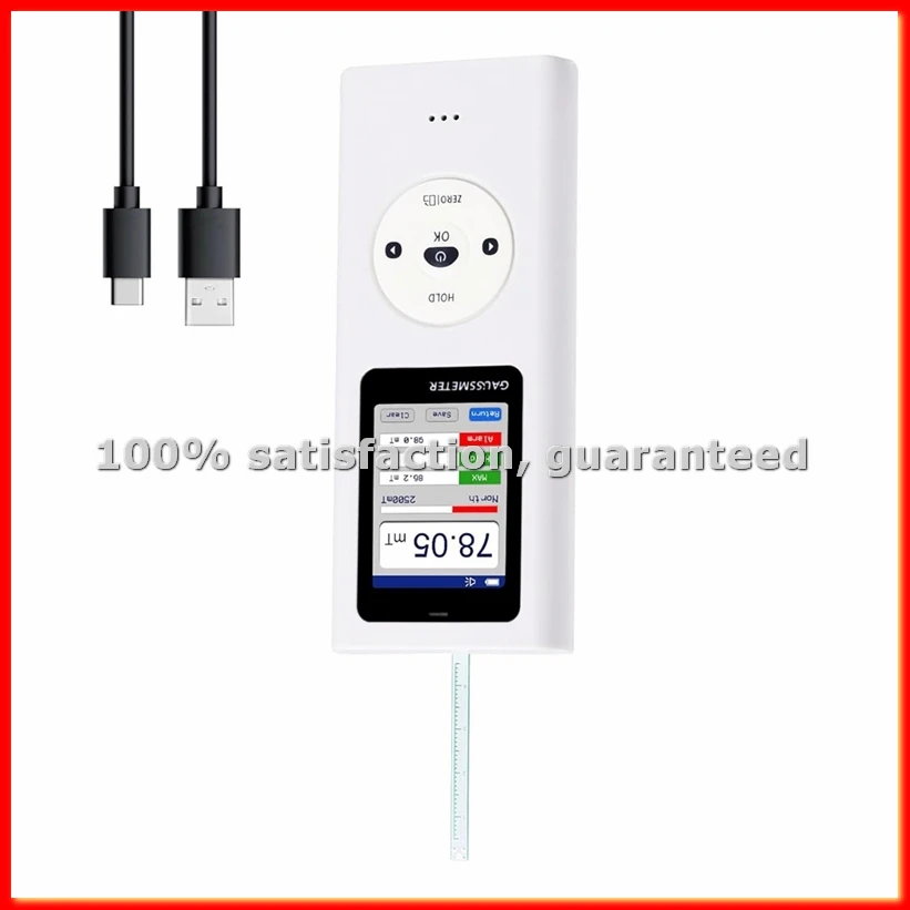 Professional Magnetic Field Tester with 0-25000 Gs (0-2500 MT) Range, Data Storage for Magnets Motors & Industrial Use-A79M