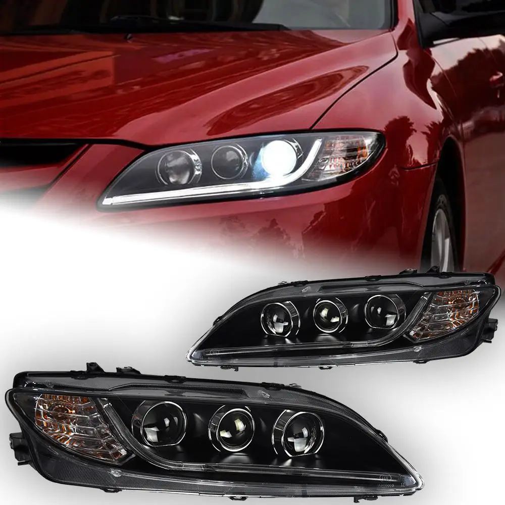 

Автомобильные фары для Mazda 6 2004-2012 Mazda6, фары Drl Hella, светодиодная Биксеноновая лампа, противотуманные фары, автомобильные аксессуары, фары