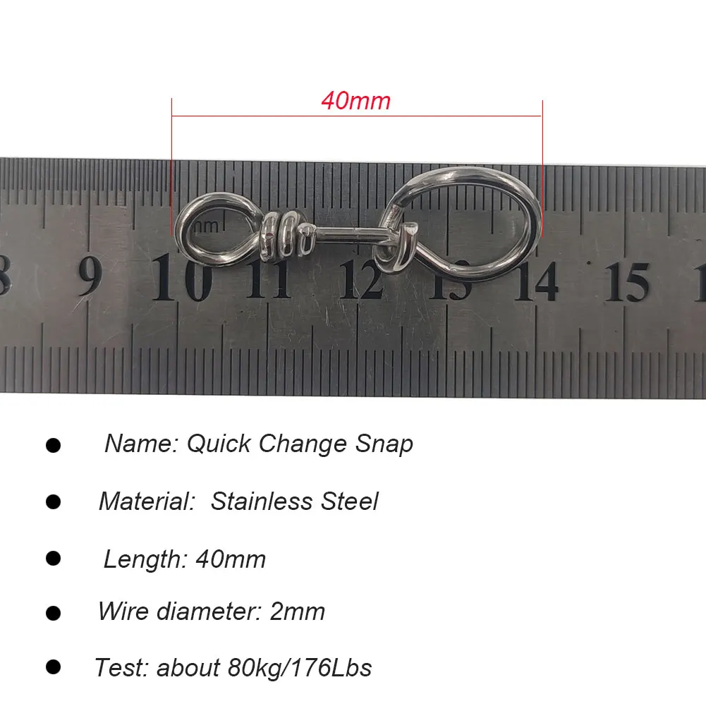 15-pieces Sea Fishing Swivels Snap Quick Change Snap Lock Fast Fishing Clips Swivel Hook Lure Fishing Connectors