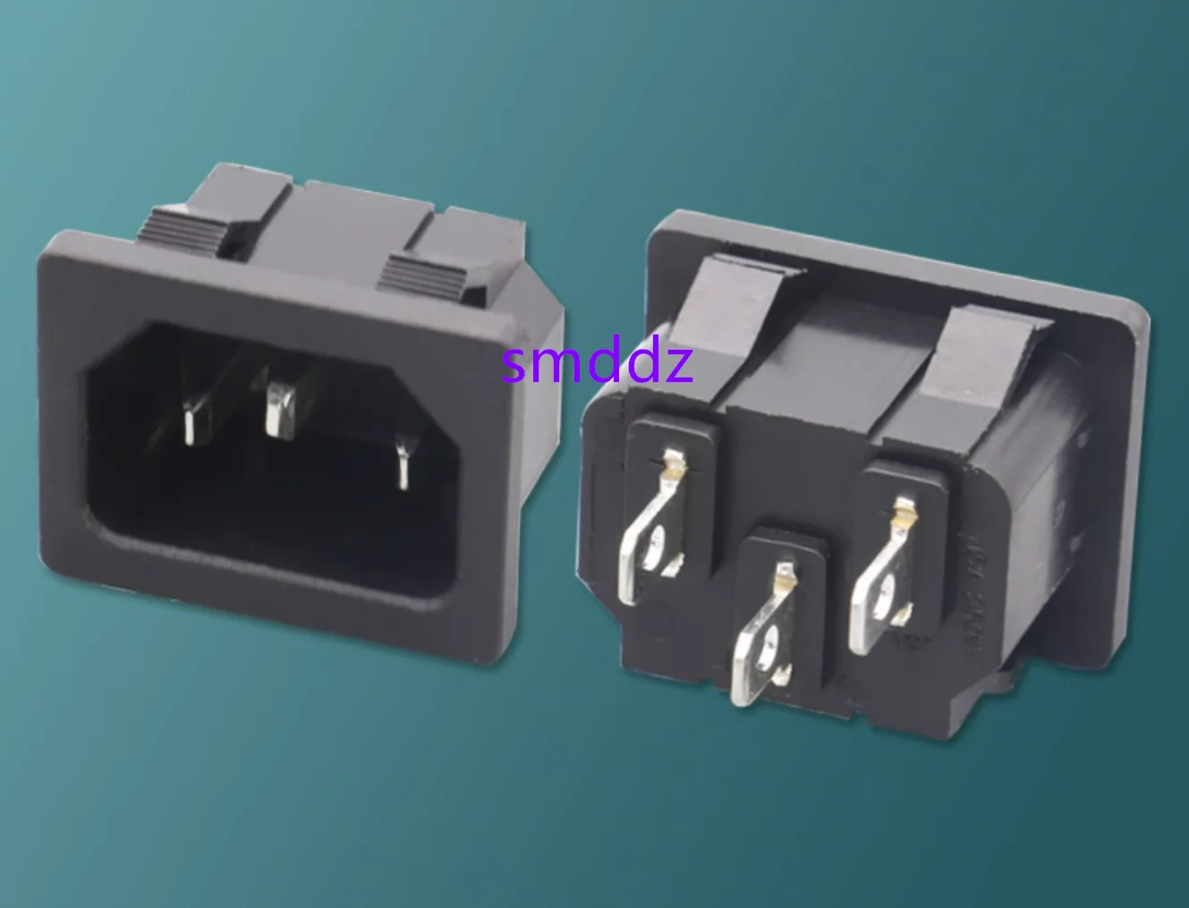 20pcs  /  Direct insertion embedded buckle type power socket AC-203 male 3-hole copper pin power socket