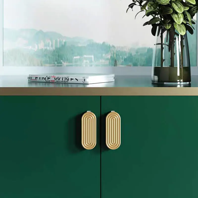 

Solid Brass Furniture Handles for Cabinet and Drawer Gold Kitchen Cupboard Pulls Wardrobe Handle Door Knobs Cabinet Hardware