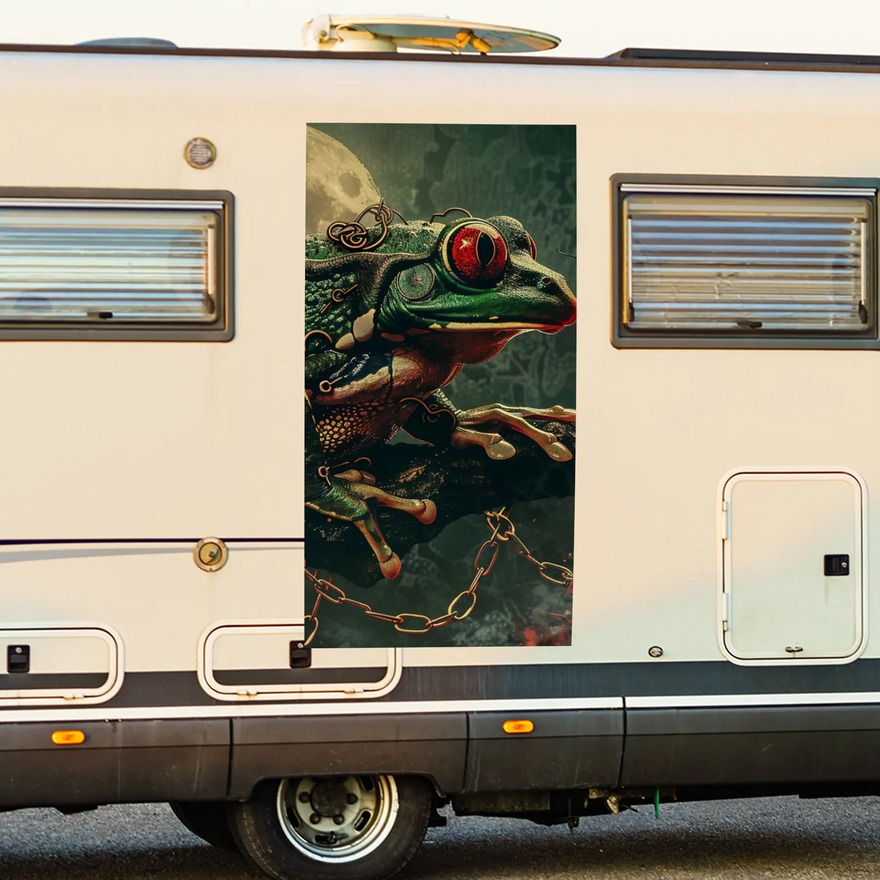 

Виниловая наклейка в стиле готической лягушки - темная острая автомобильная наклейка, виниловая наклейка на сторону дома двигателя, водонепроницаемая самоклеящаяся виниловая наклейка