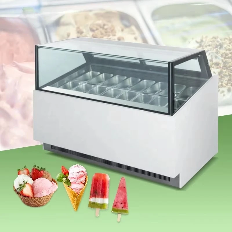 

Best Ice Cream Display Cabinet Commercial Icecream Round Showcase 12 Flavors Italian Freezer in China