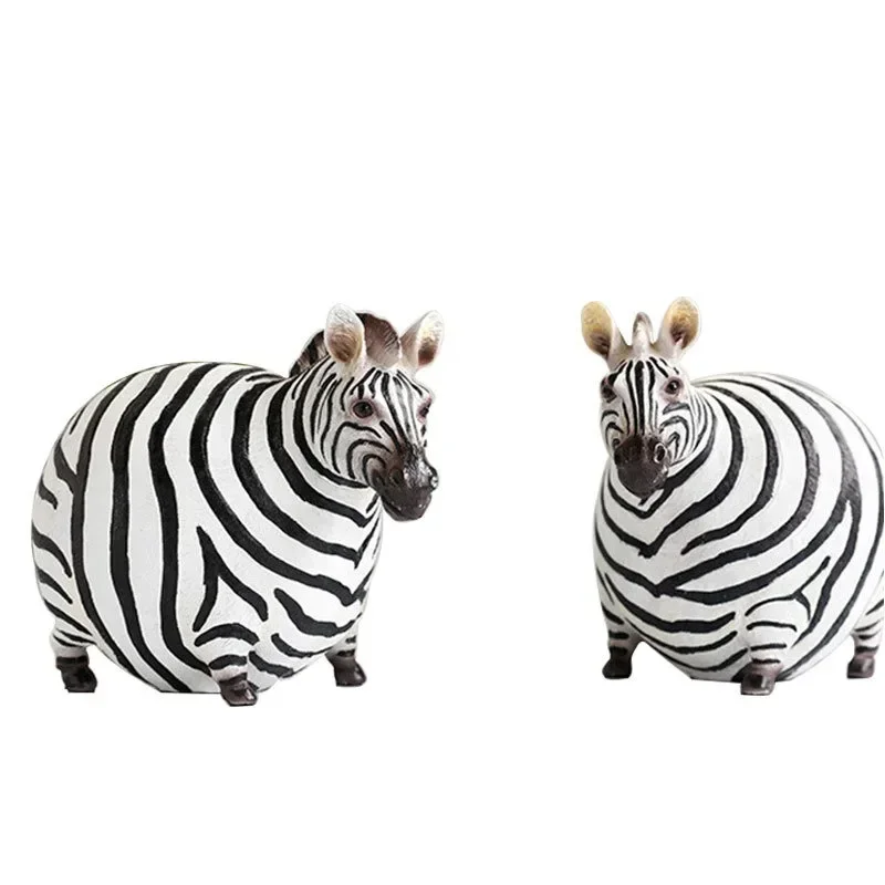 

New Creative Zebra Statue Zebra Home Decor Living Room Zebra Sculpture Wine TV Cabinet Ornament Crafts Abstract Animal Figurine