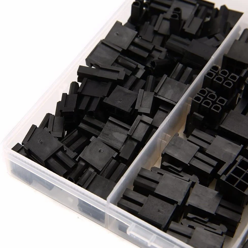 A003 400 قطعة محطات تجعيد أنثى دبوس التوصيل + 50 قطعة 5557 8(6 + 2) P ATX EPS PCI-E موصلات مع صندوق بلاستيكي