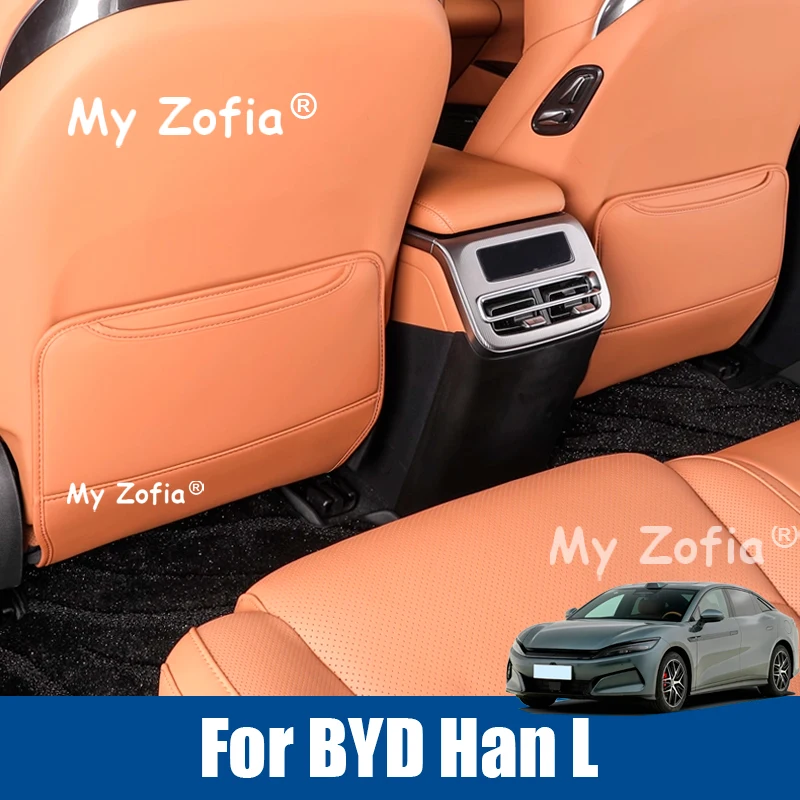 

For BYD Han L 2025 2026 Car Rear Seat Cushion Seat Anti Kick Pad Interior Decoration Modification Wear-resistant Accessories