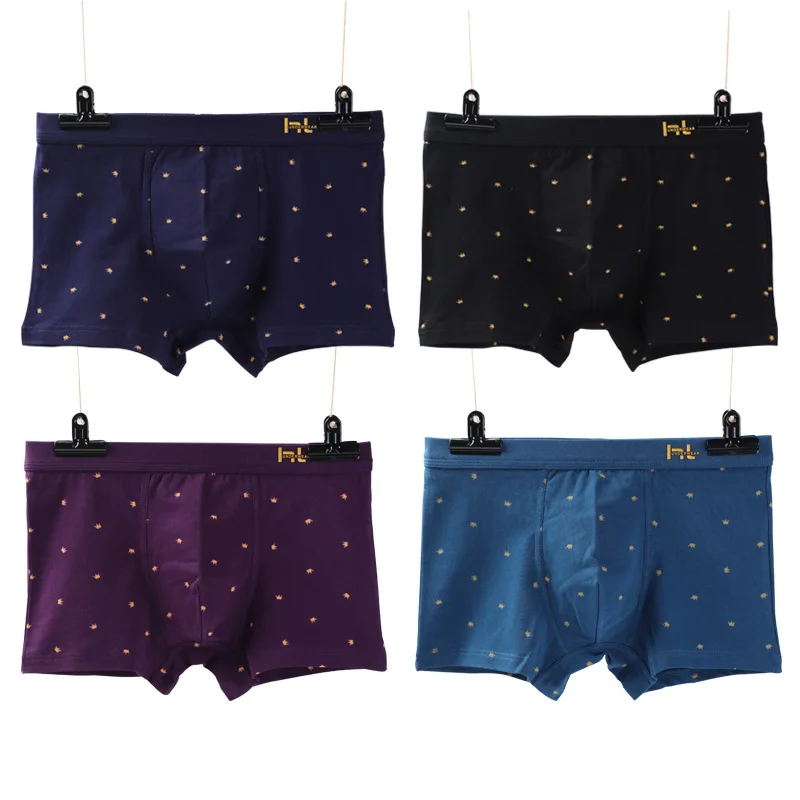 

HuiLu Cotton Men's Underwear Boxers, 4pcs Multipack