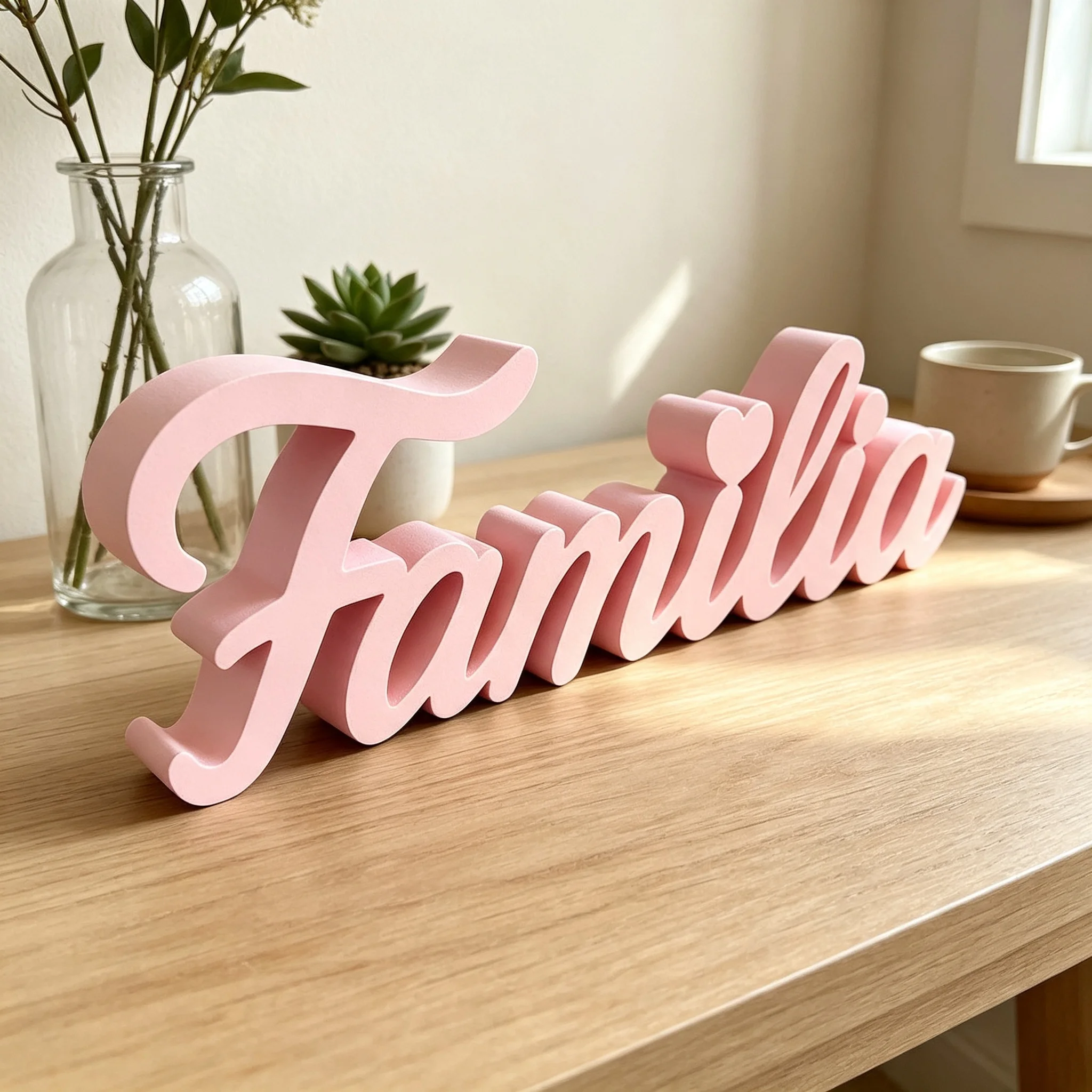 1 Stück personalisierte Namensschilder aus PVC und Holz, Tischdeko für Schlafzimmer, Ornament für Kinderzimmer, Taufe, Hochzeit, Jubiläumsgeschenk