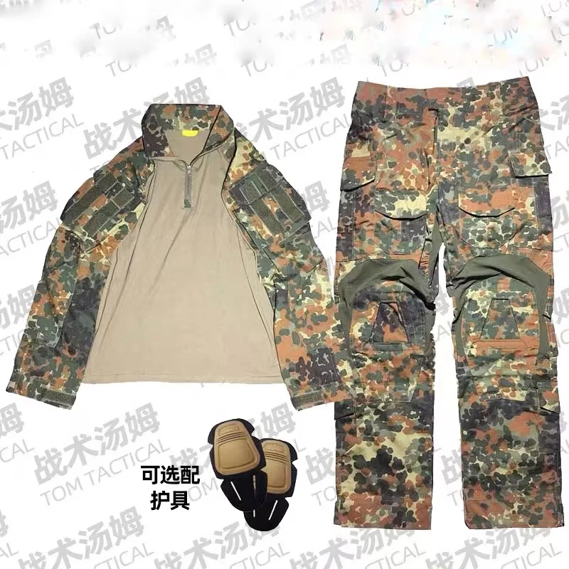 GEN3 Flecktarn Training Tactical Frog Skin G3 Battle Frog Suit Long sleeved+long pants combat Hunting Breathable Clothes image 3