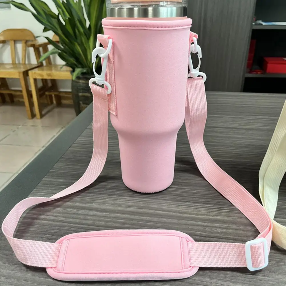 

Scratch-proof Cup Sleeve Cup Sleeve with Adjustable Strap Adjustable Shoulder Strap Water Bottle Bag Holder Tumbler for 30/40