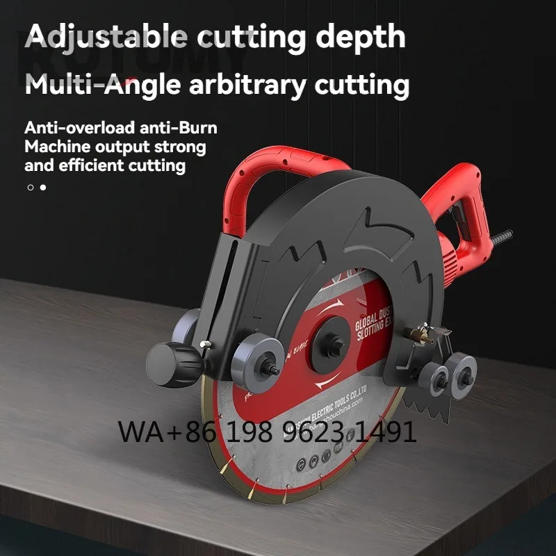 220V Multifunctional Dust-free Wall Chaser Portable Concrete Cutter for Stone Road Wall Grooving Cutting