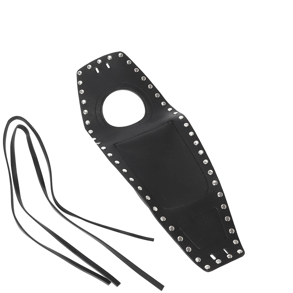 Motorcycle Fuel Tank Cover Panel Pad Bib Bag Pouch For Harley Sportster 883 XL1200 PU Leather Black