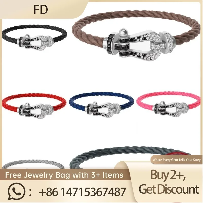 

Fred 2024 New S925 Silver Layered Bracelet Trendy Fashion Accessory with Multi-strand Design and Lobster Clasp