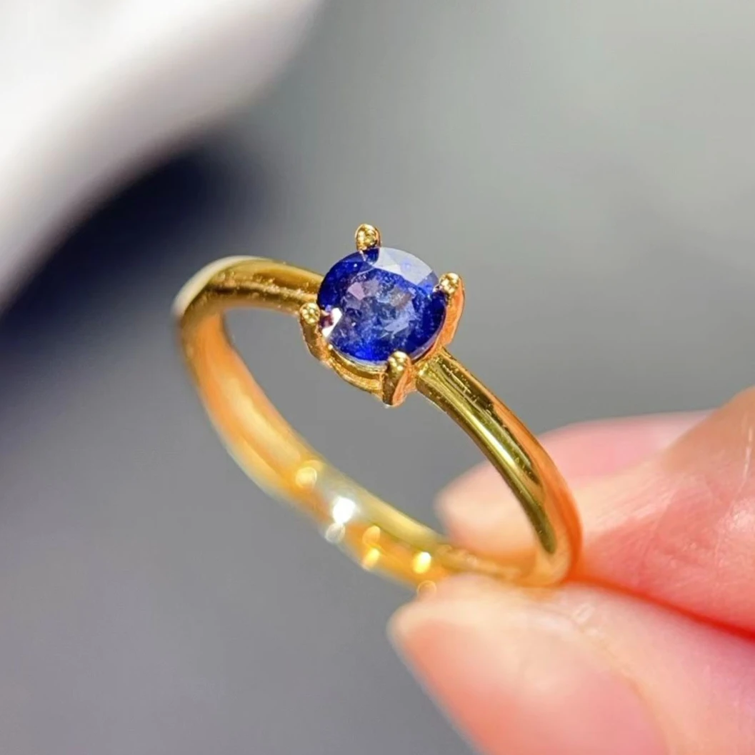 925-silver-natural-blue-sapphire-ring-with-jewelry-certificate-5mm-gemstone-solitaire-band-minimalist-fine-jewelry-for-women