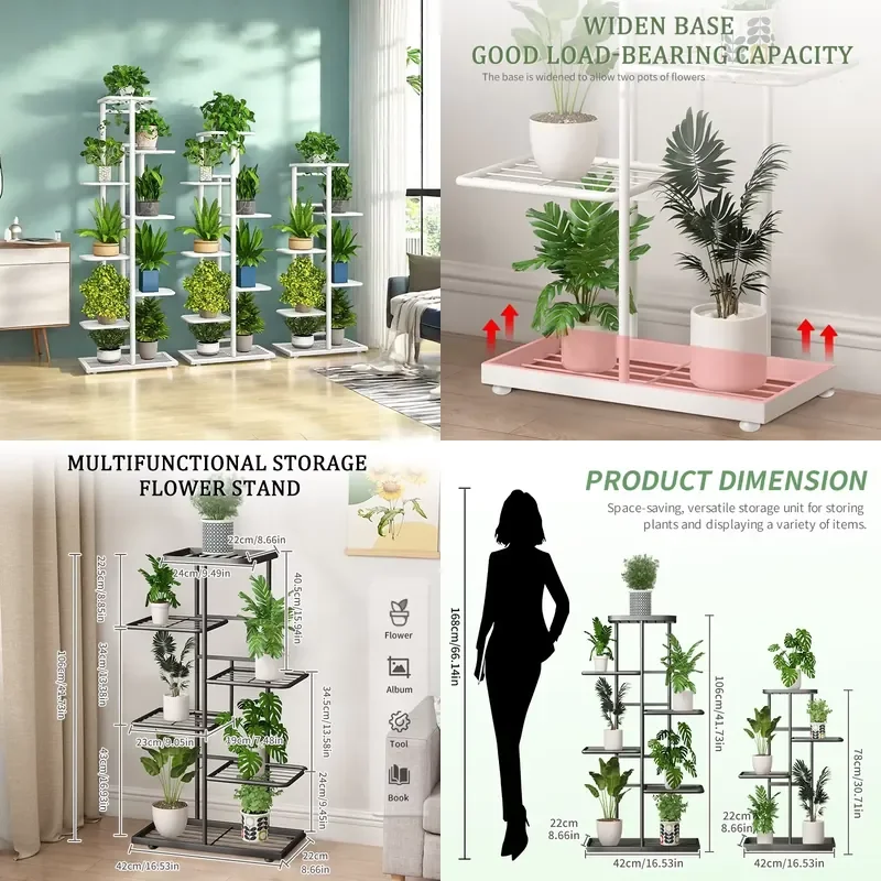 Plant stand Stand For Flowers Flower Stand Flowerpot Organizer Iron 4/5/6Layers Plant Holder Storage Shelf Pot Rack Organizer
