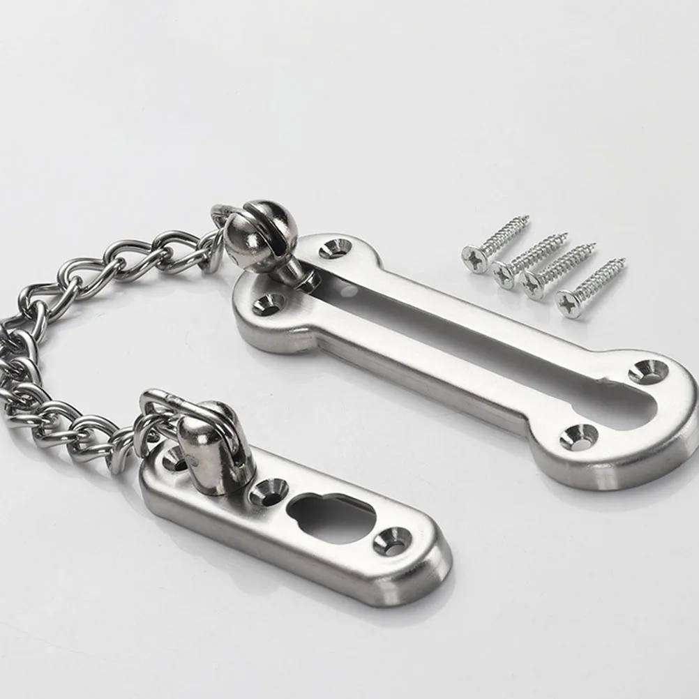 

1pc Door Chain Guard 128cm Long Stainless Steel Security Door Lock Chain Keyless Latch Lock Practical