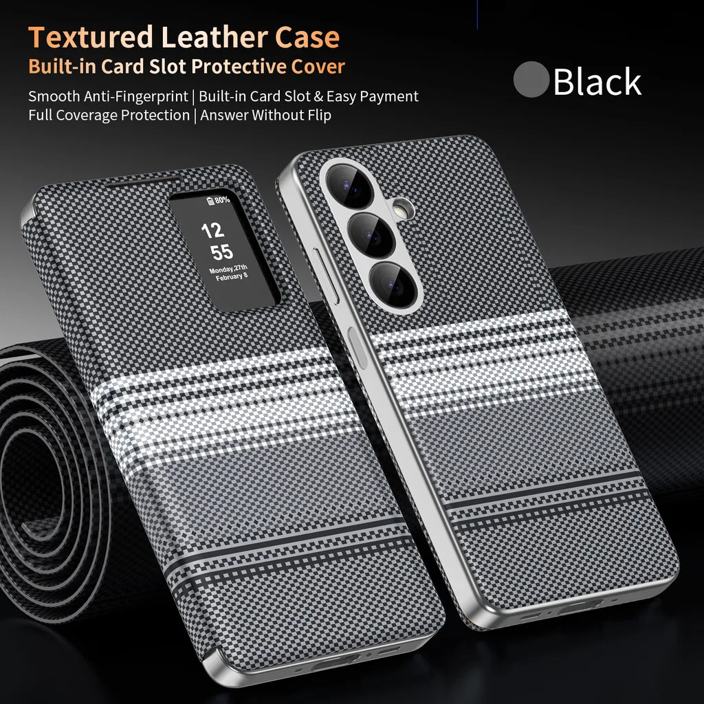 Smart Card Insertion Leather Wallet Phone Case For Samsung Galaxy A17 A26 A37 A57 A16 A36 A56 A55 5G Protection Shockproof Cover