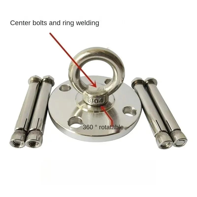 360 Rotate Stainless Steel Heavy Duty Ceiling Mount Anchor Wall Buckle Yoga Hammock Chair
