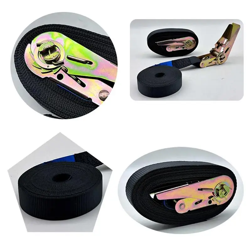 Hot Sale Outdoor Binding Straps With Ratchet Tensioner Self-locking Binding Fixed Brake Rope Bundle Multi-purpose