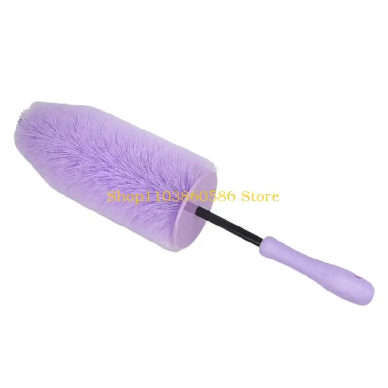 242A Car Wheel Brush with Long Handle, Soft Dense Bristles and Tapered Head for Wheel Washing and Spoke Detailing Daily