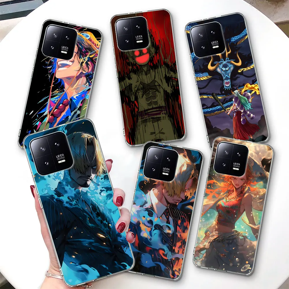

Чехол для телефона Xiaomi Mi 15 Ultra 14 11 Lite 5G NE 14T 13 15T 10T Pro 12 Lite 10 с изображением аниме One Piece, прозрачный, из ТПУ