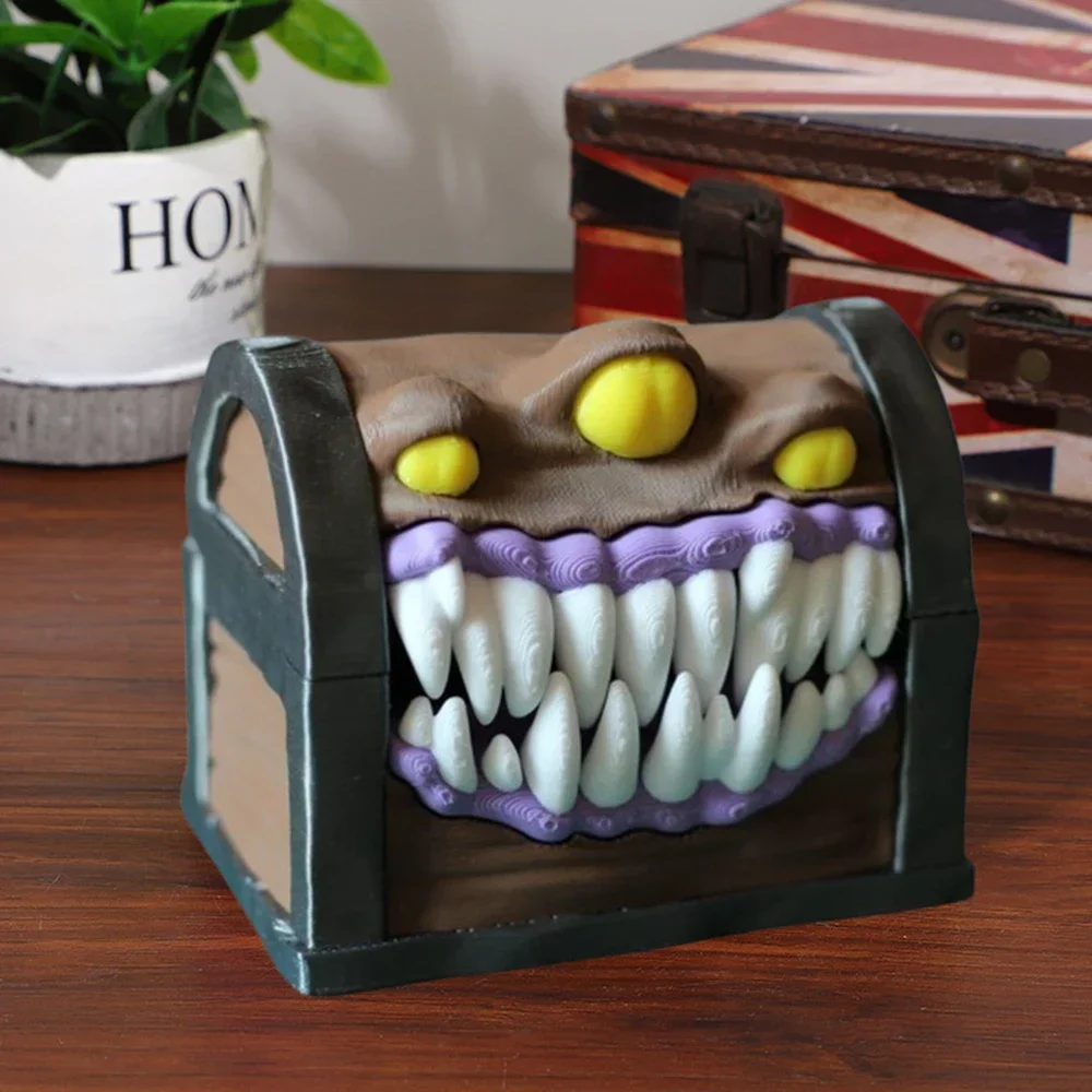 

Сундук Monster Treasure вмещает 10 кассет, новый органайзер для игровой кассеты с 3D принтом, игровой картон, украшение для хранения рабочего стола