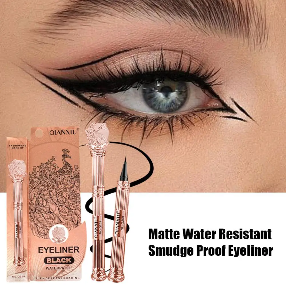 Delineador líquido preto para as mulheres, 1pc, de longa duração, à prova d'água, cosméticos, maquiagem, caneta, lápis, coreano, w0z1