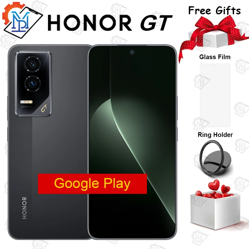 Original Honor GT 5G Mobile Phone 6.7 Inch 120Hz AMOLED Screen Snapdragon 8 Gen 3 Octa Core Camera 50MP Google Play Smartphone