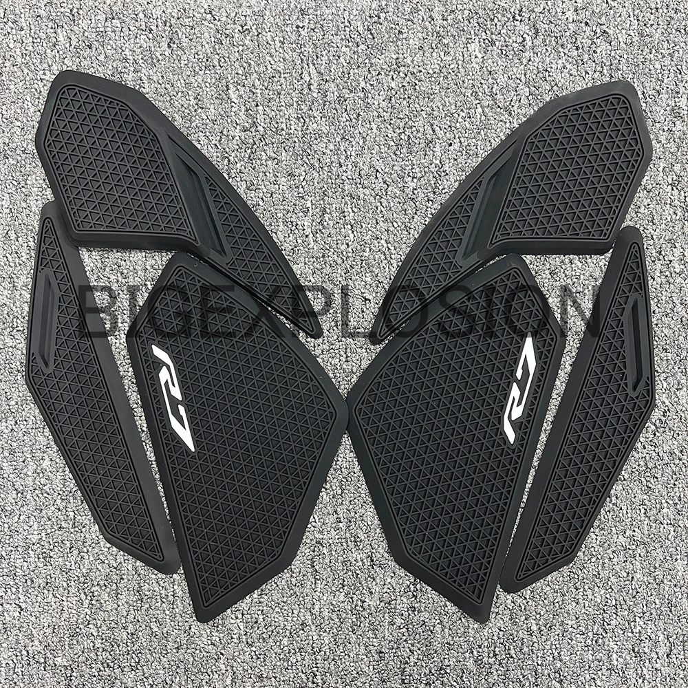 

For Yamaha R7 YZF R7 YZFR7 2021 2022Side Fuel Tank pad Tank Pads Protector Stickers Decal Gas Knee Grip Traction Pad Tankpad