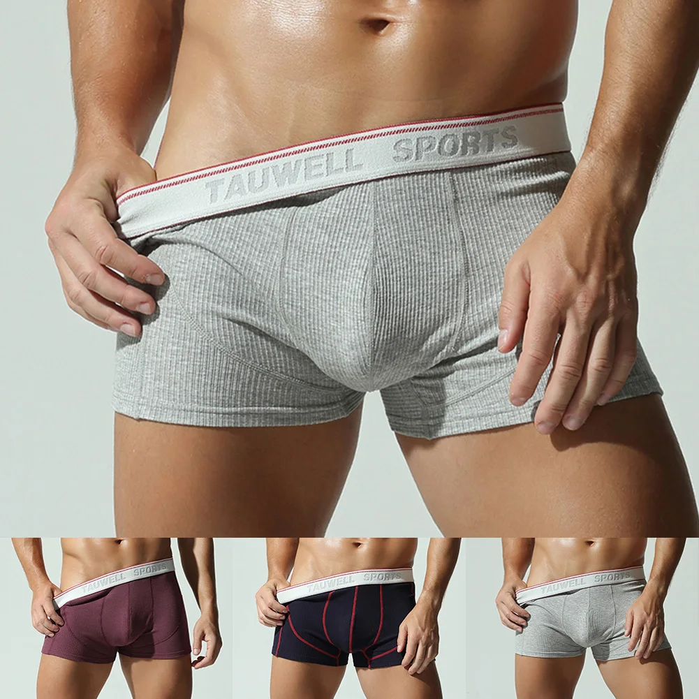 

High Rise Underwear Grey,Blue,Purple As Pictures Mens Boxer Shorts Sports Style Breathable Fabric Elastic Waistband