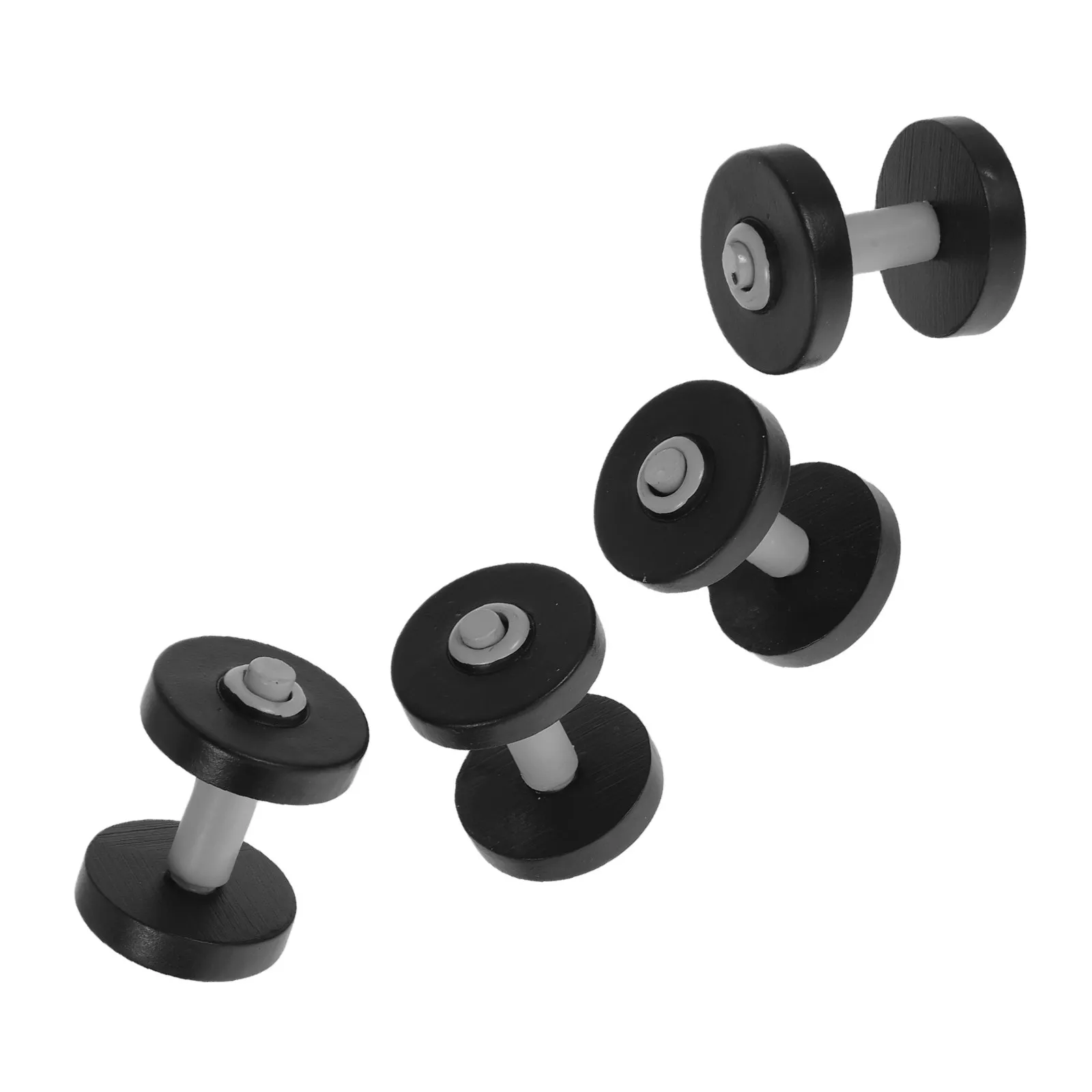 

4Pcs Miniature Dumbbells Set Lifelike Micro Landscaping Gym Accessories Mini House Fitness Decor Dollhouse Gym Room Ornamental