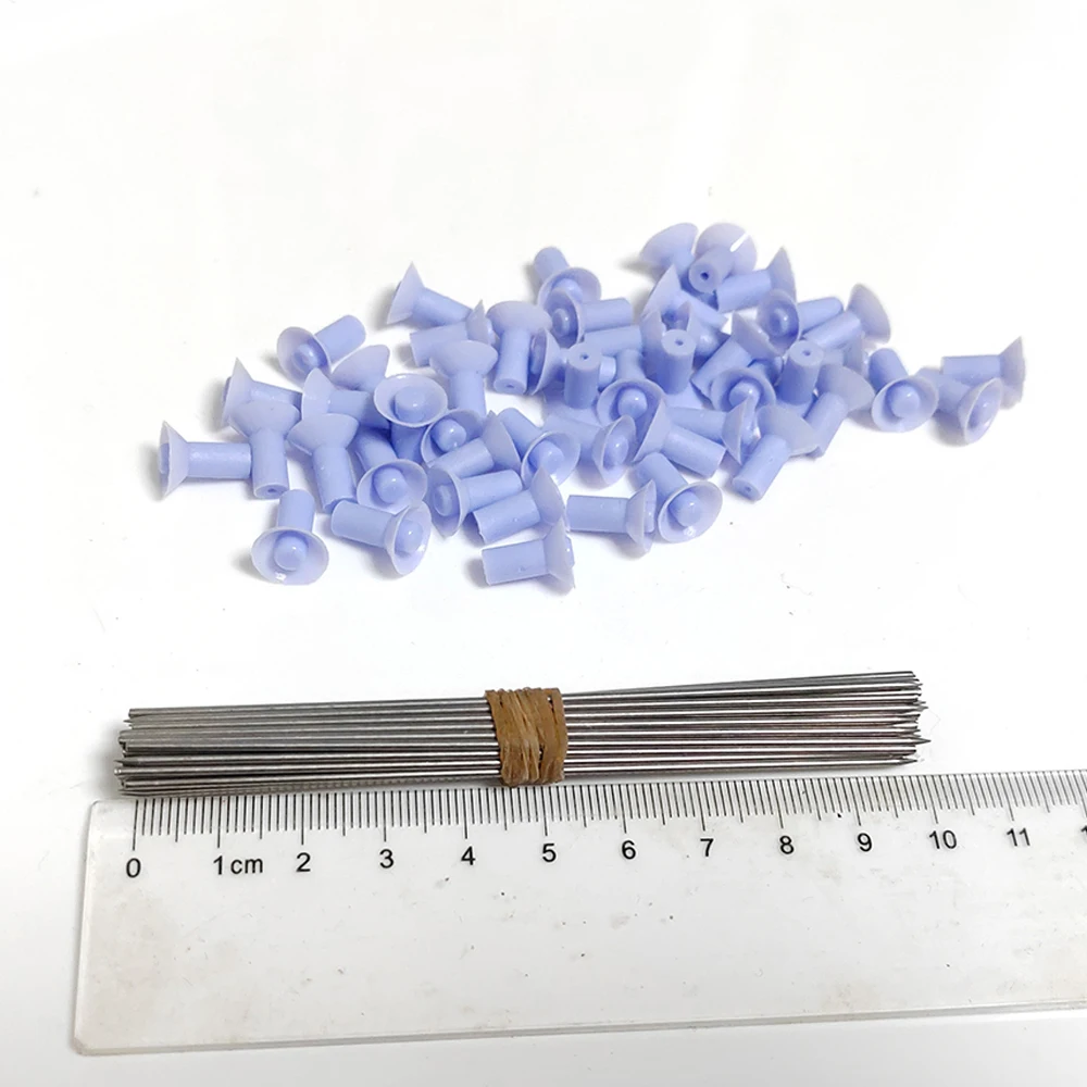 Archery 50Pcs Steel 10cm Darts Needles with Rubber Cap for indoor outdoor .40 Caliber Blowpipe Fuel Equipment