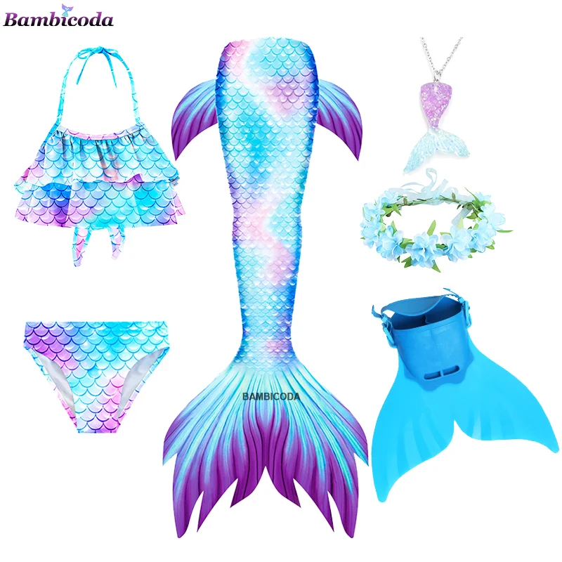 Mädchen schwimmen Meerjungfrau Schwanz Kinder Cosplay Mono flosse Ariel Meerjungfrau Badeanzug für Schwimm kostüm Kinder Halloween Party Badeanzug