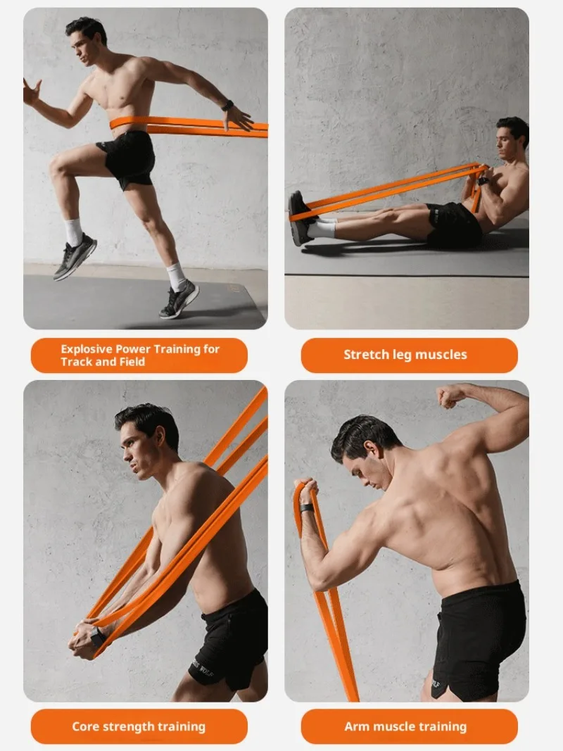 مجموعة أربطة مقاومة لصالة الألعاب الرياضية، أربطة مرنة، أشرطة لياقة بدنية، معدات تدريب خفة الحركة لليوجا المنزلية وإكسسوارات البيلاتيس