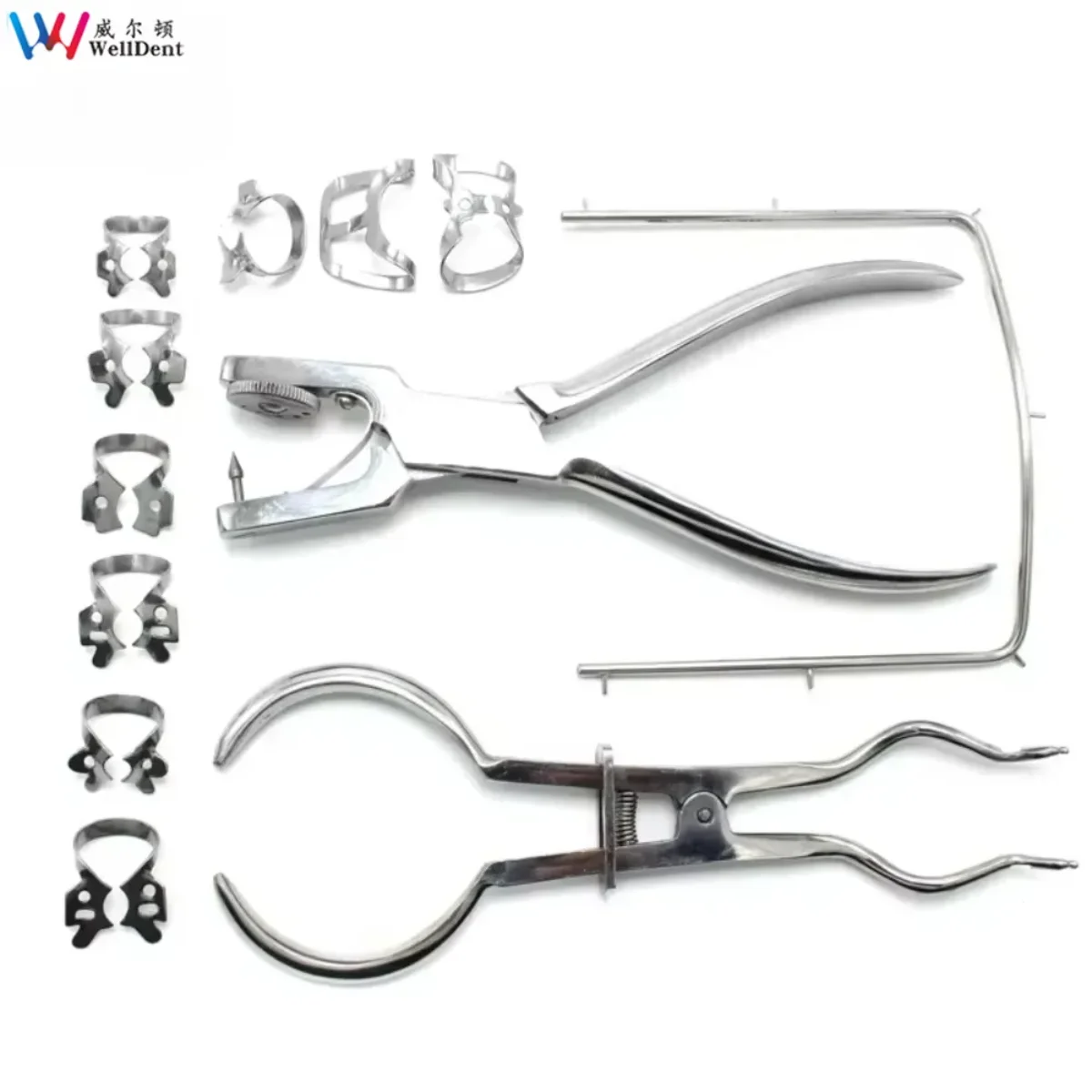 Dental Premium Teeths Care Rubbers Dam Set Perforators Punchers Pliers for Orthodontics Equipment Split Ring Forceps Instrum