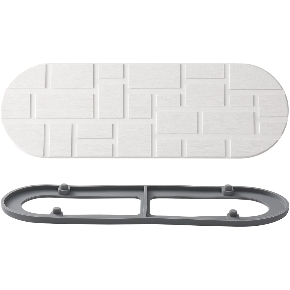 Quick Drying Diatomaceous Earth Sink Mat Super Absorbent Stone Pad With Silicone For Non Slip Base For Kitchen Bathroom