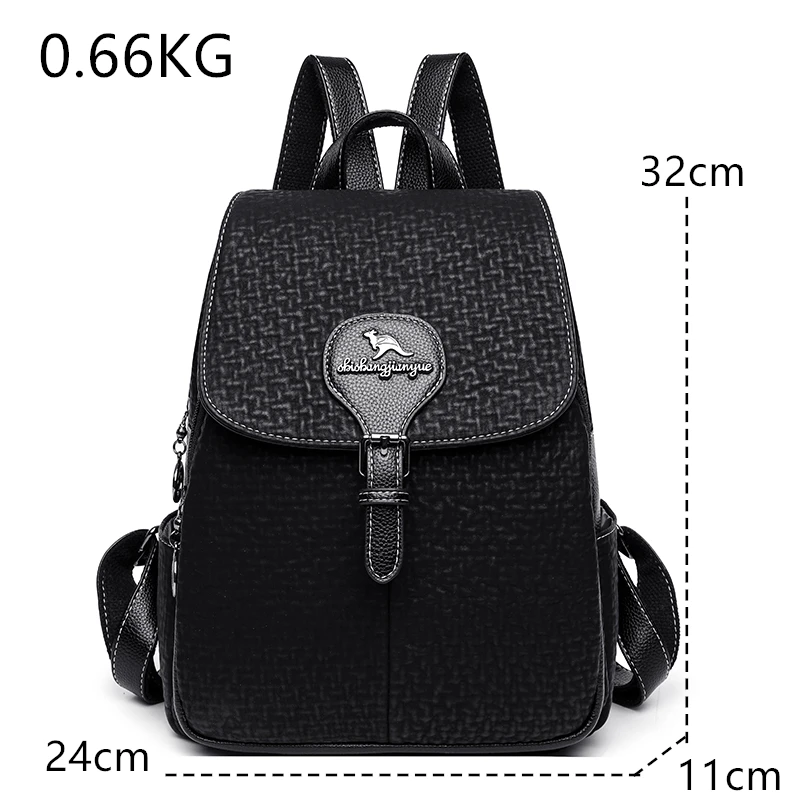 New Luxury Multifunction Vintage Women Backpack High Quality Female Back Pack Ladies Shoulder Bag Ladies Leather Travel Backpack